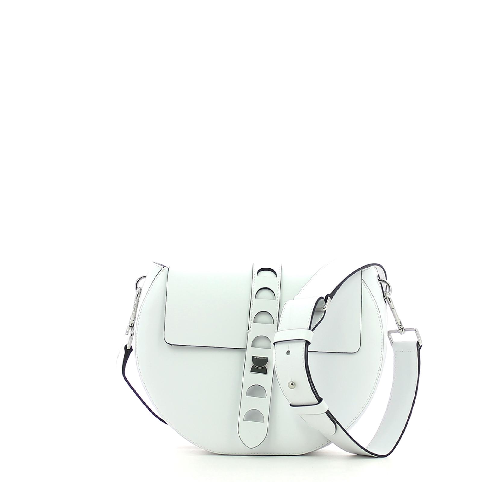 Carousel calfskin bag with single shoulder strap-BLANCHE-UN