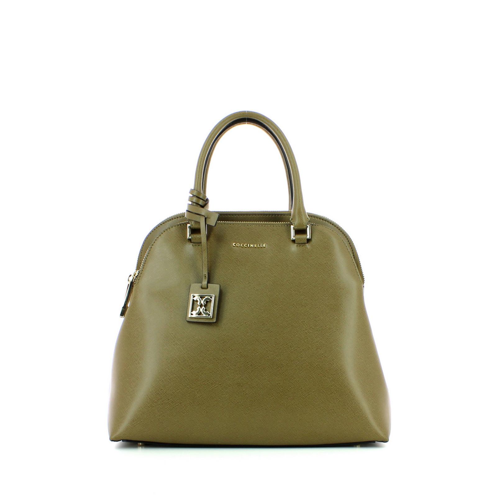 Saffiano Leather Handbag-KAKI-UN