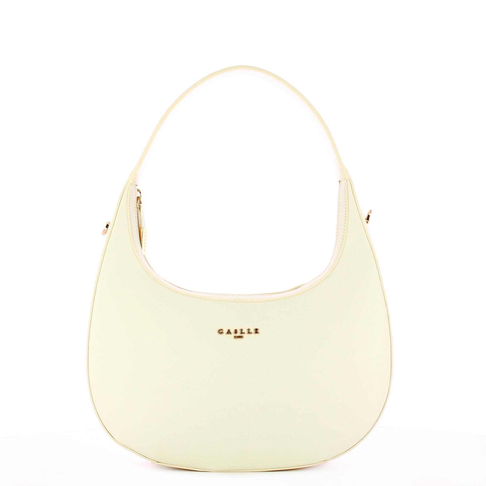 Gaëlle Hobo Bag in similpelle saffiano Bianco - 1