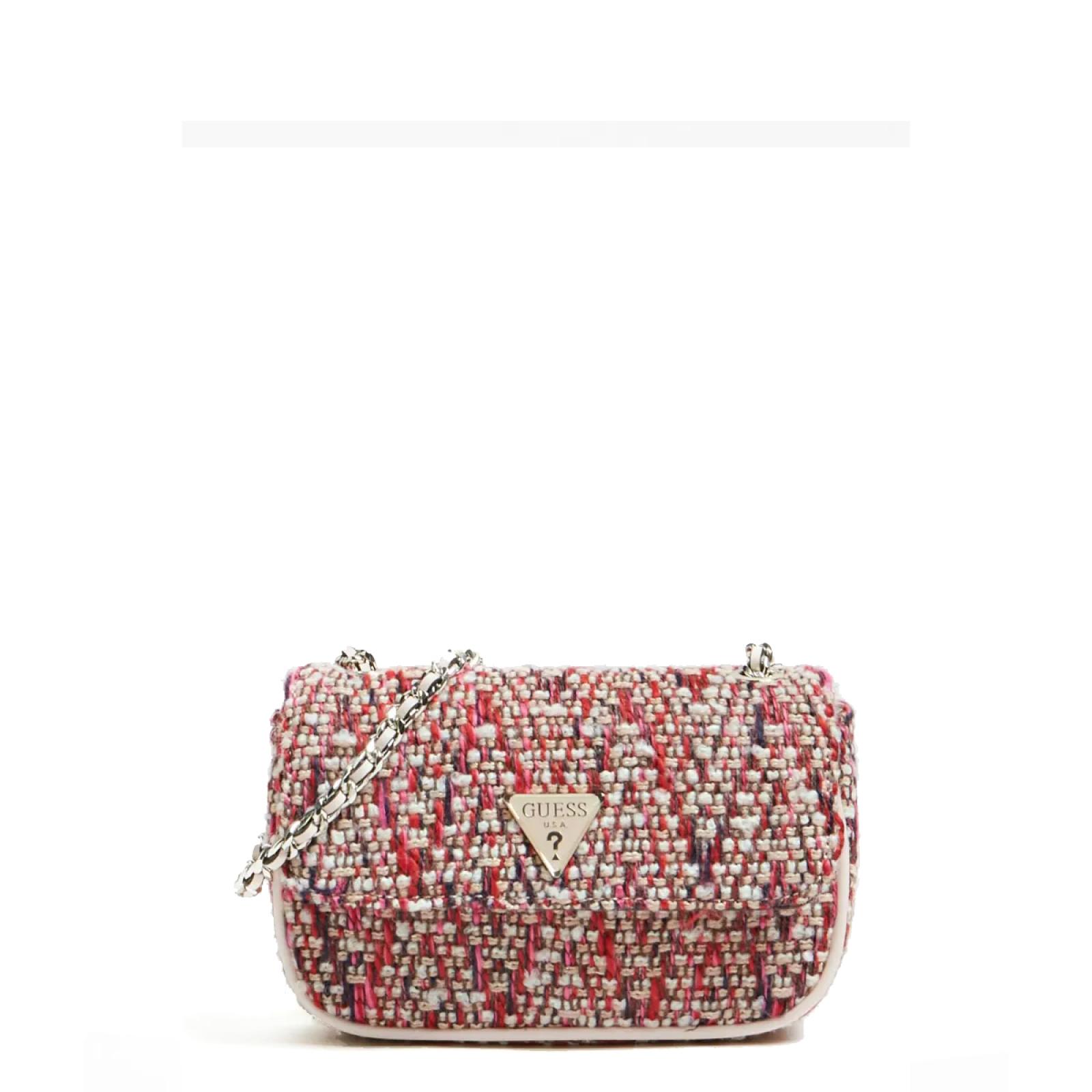 Guess Borsa a tracolla Cessily Tweed Pink Multi - 1