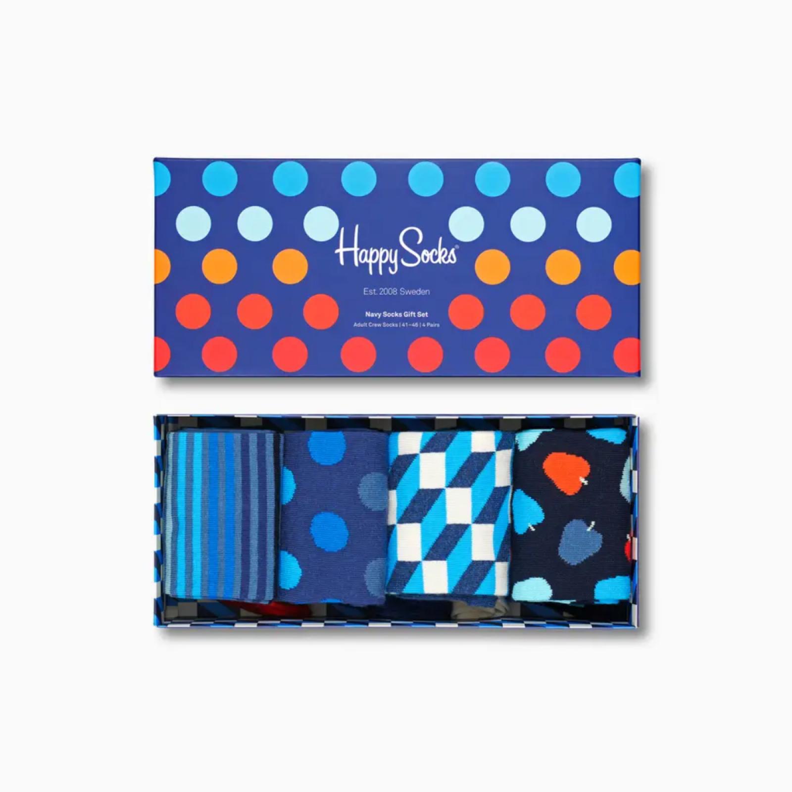 Happy Socks Navy Socks Gift Box 4-Pack - 1