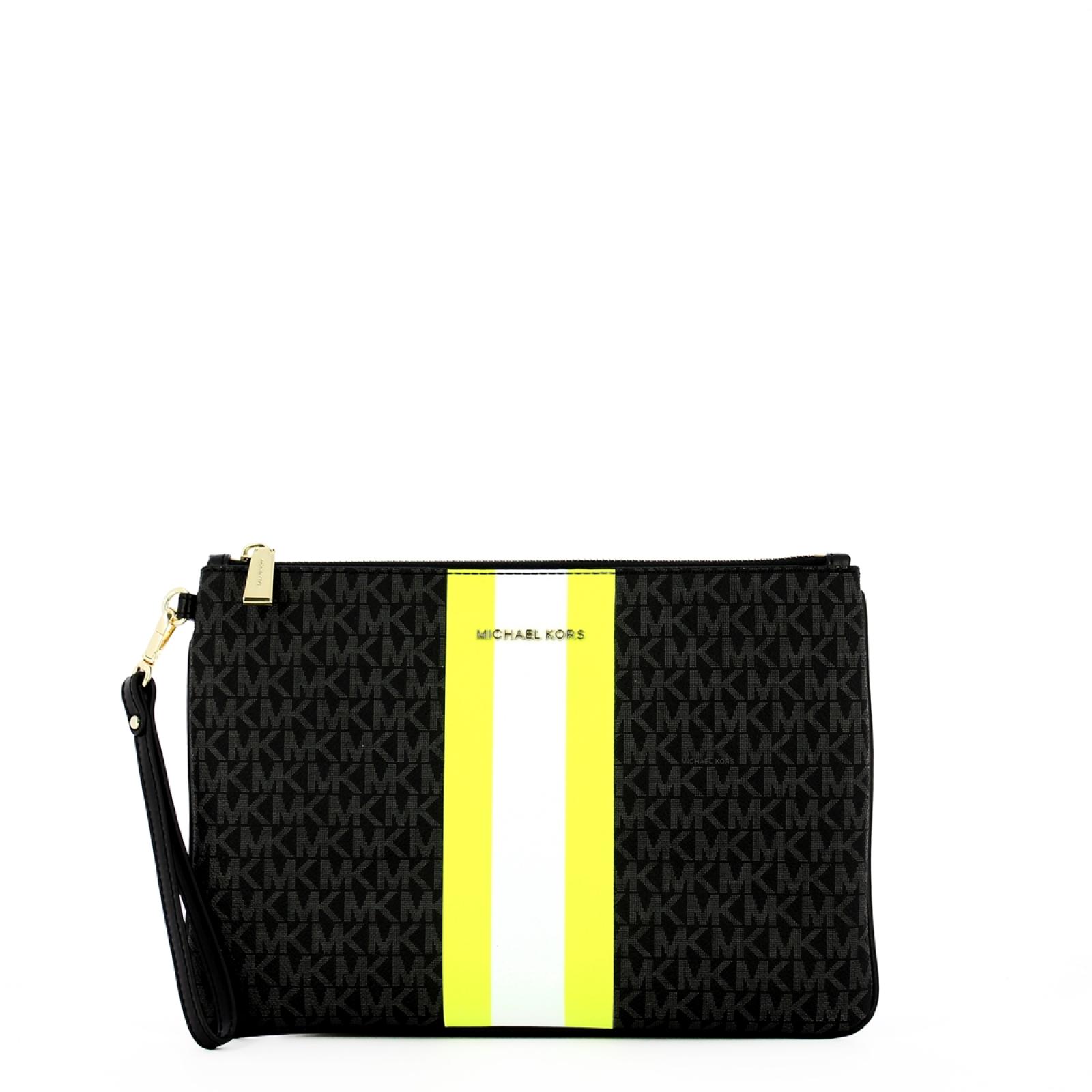 Michael Kors Black Neon Yellow Large Tote Bag | ModeSens