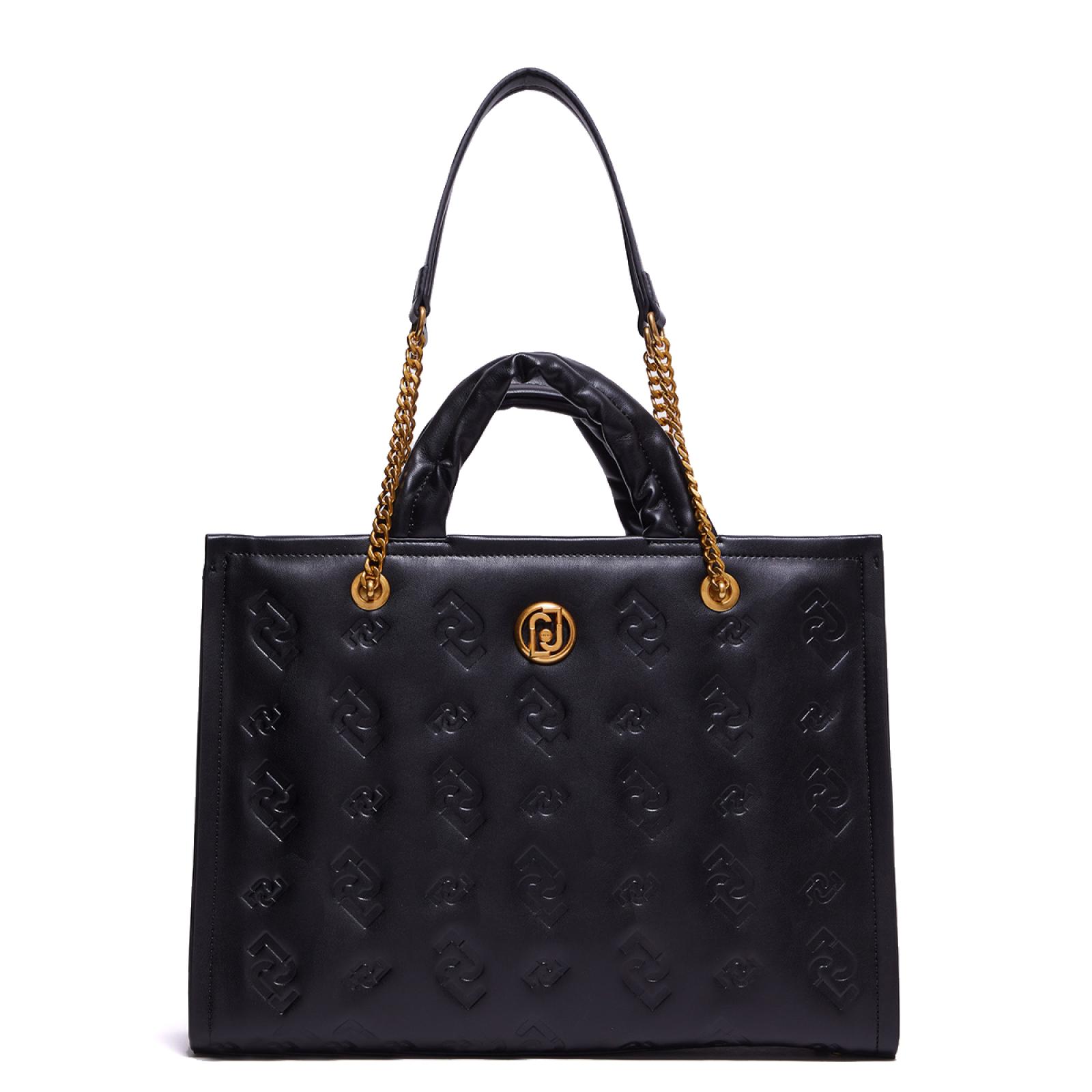 Liu Jo Shopping Bag Ecosostenibile con logo embossed Black - 1