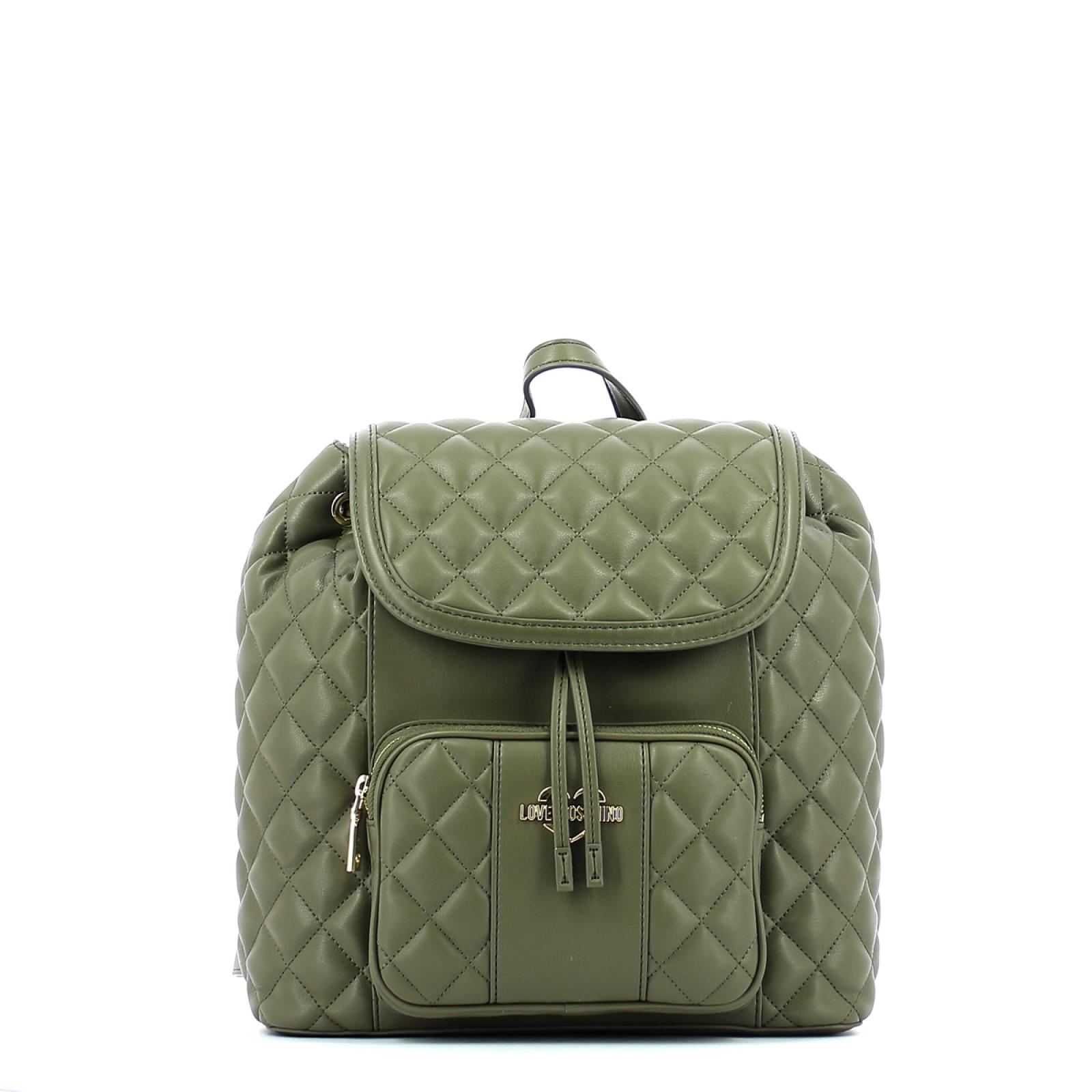 Quilted backpack-VERDE-UN