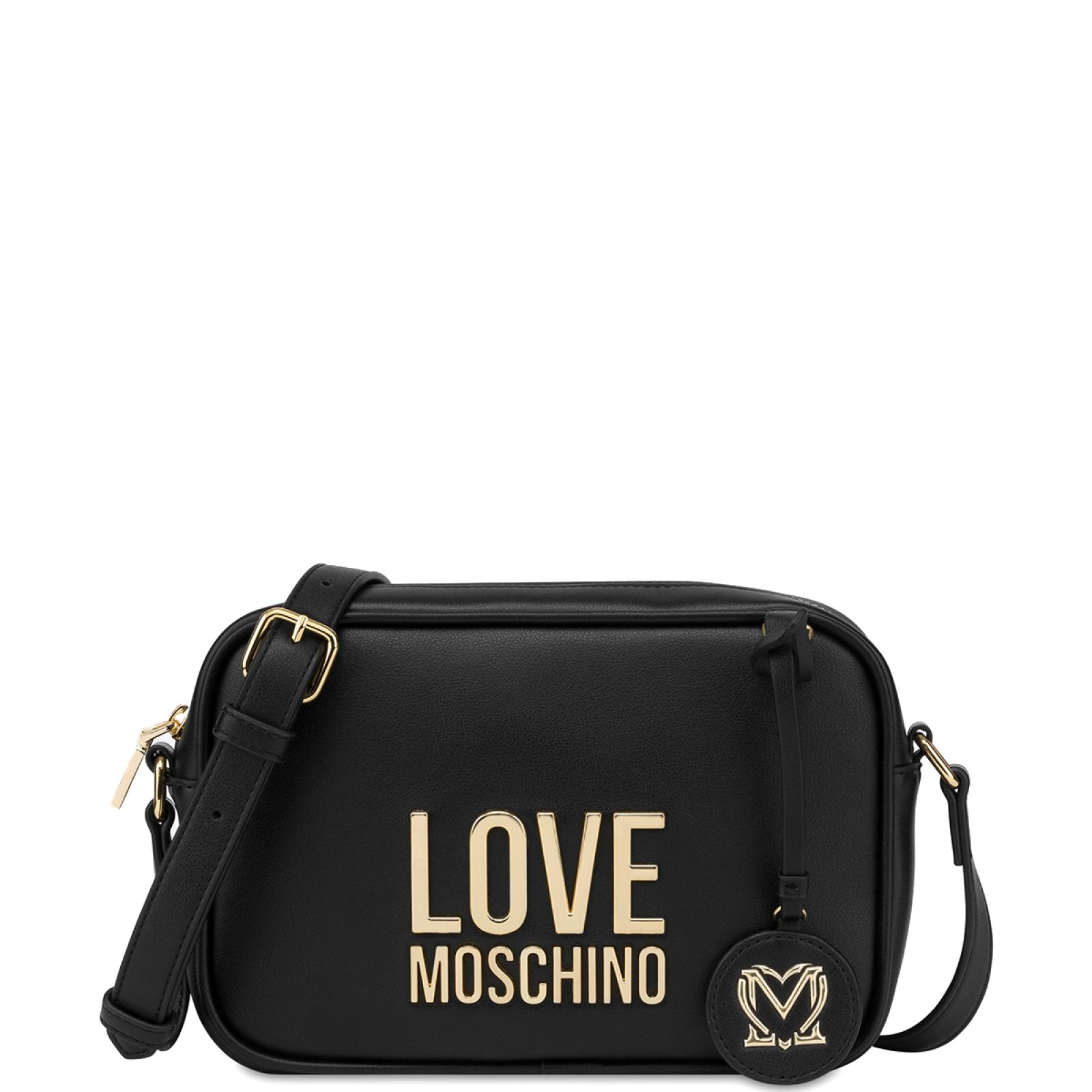 Love Moschino Camera Bag Gold Metal Logo - 1