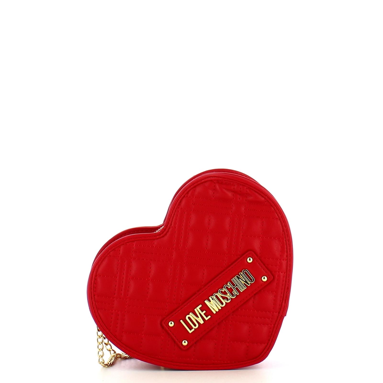 Love Moschino Borsa a tracolla Cuore Shiny Quilted Rosso - 1