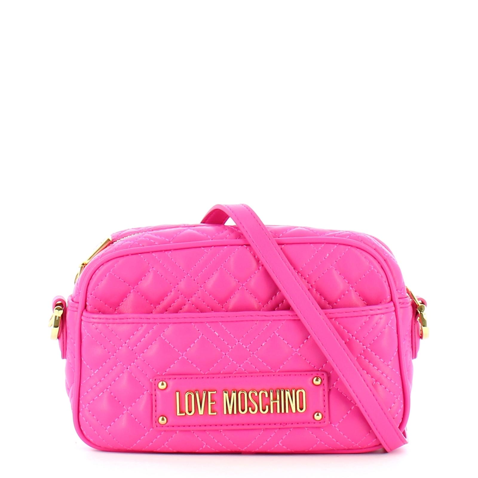 Love Moschino Camera Bag Shiny Quilted Fuxia - 1