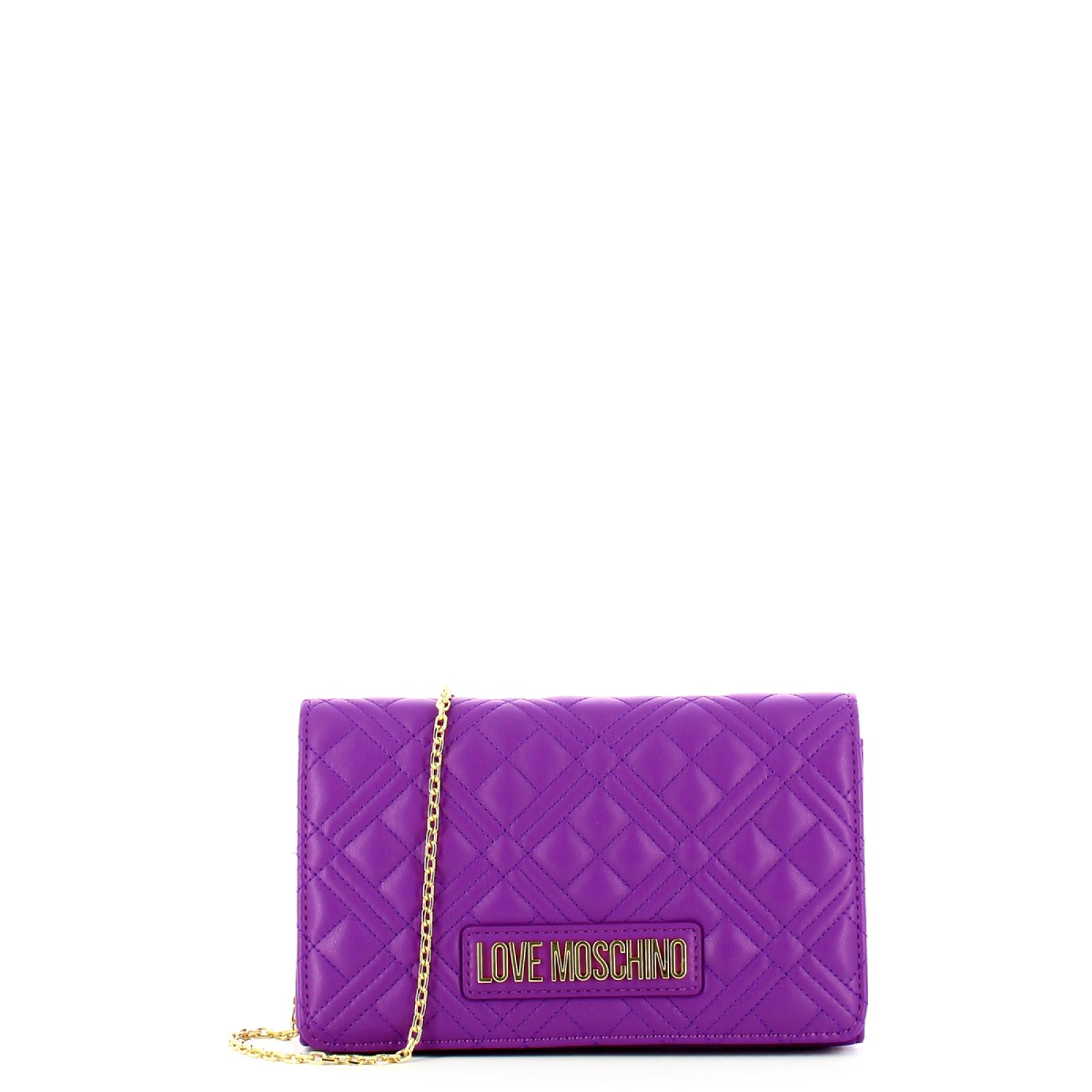 Love Moschino Clutch Shiny Quilted Viola - 1