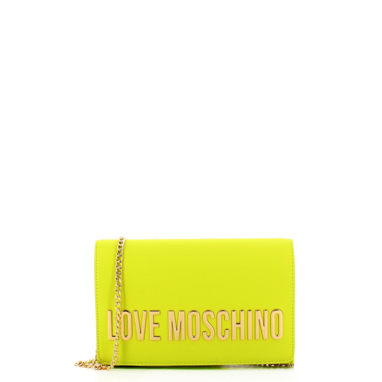 Love Moschino Clutch Eco-Friendly con logo Lime - 1