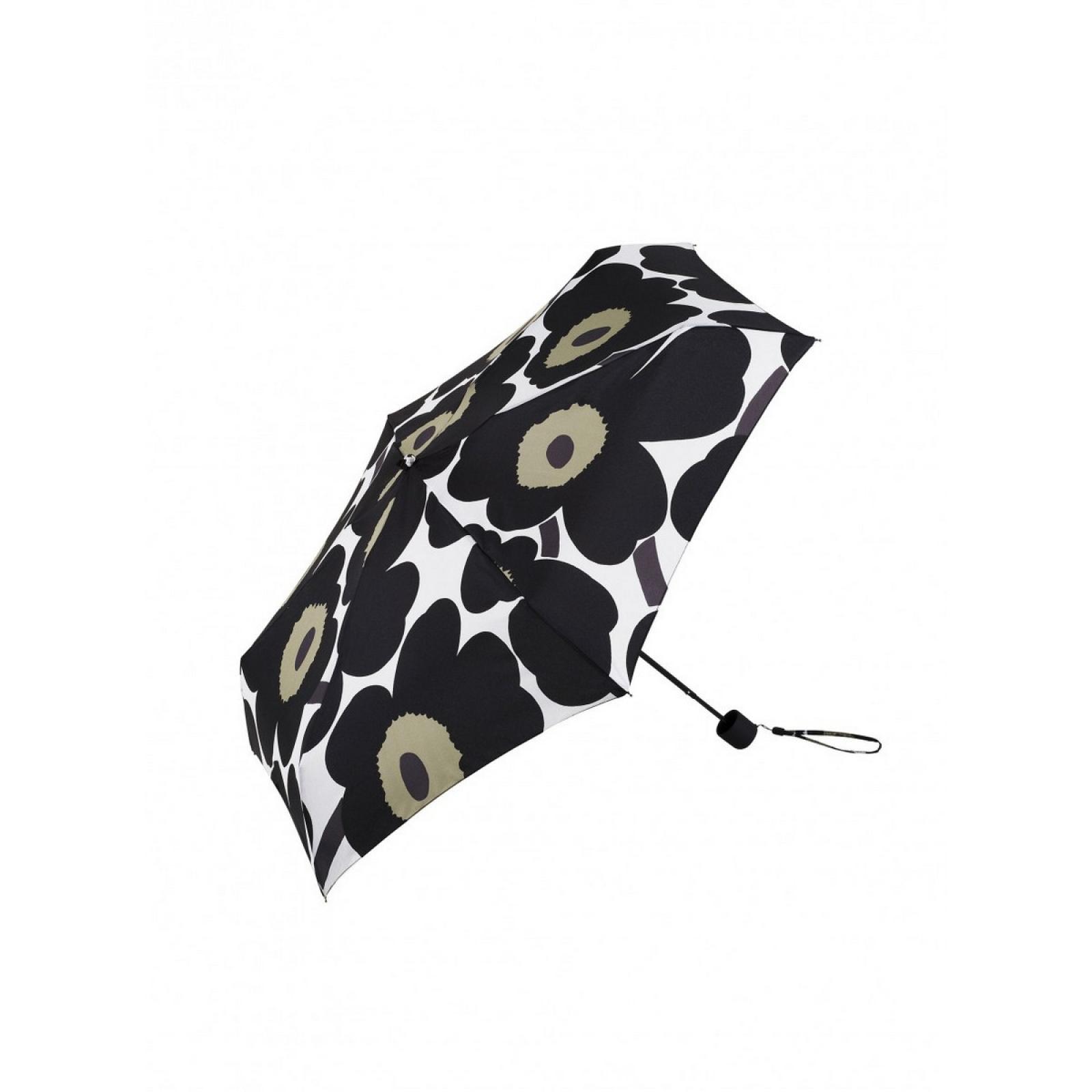 Pieni Unikko Mini Manual Umbrella-WHITE/BLACK-UN