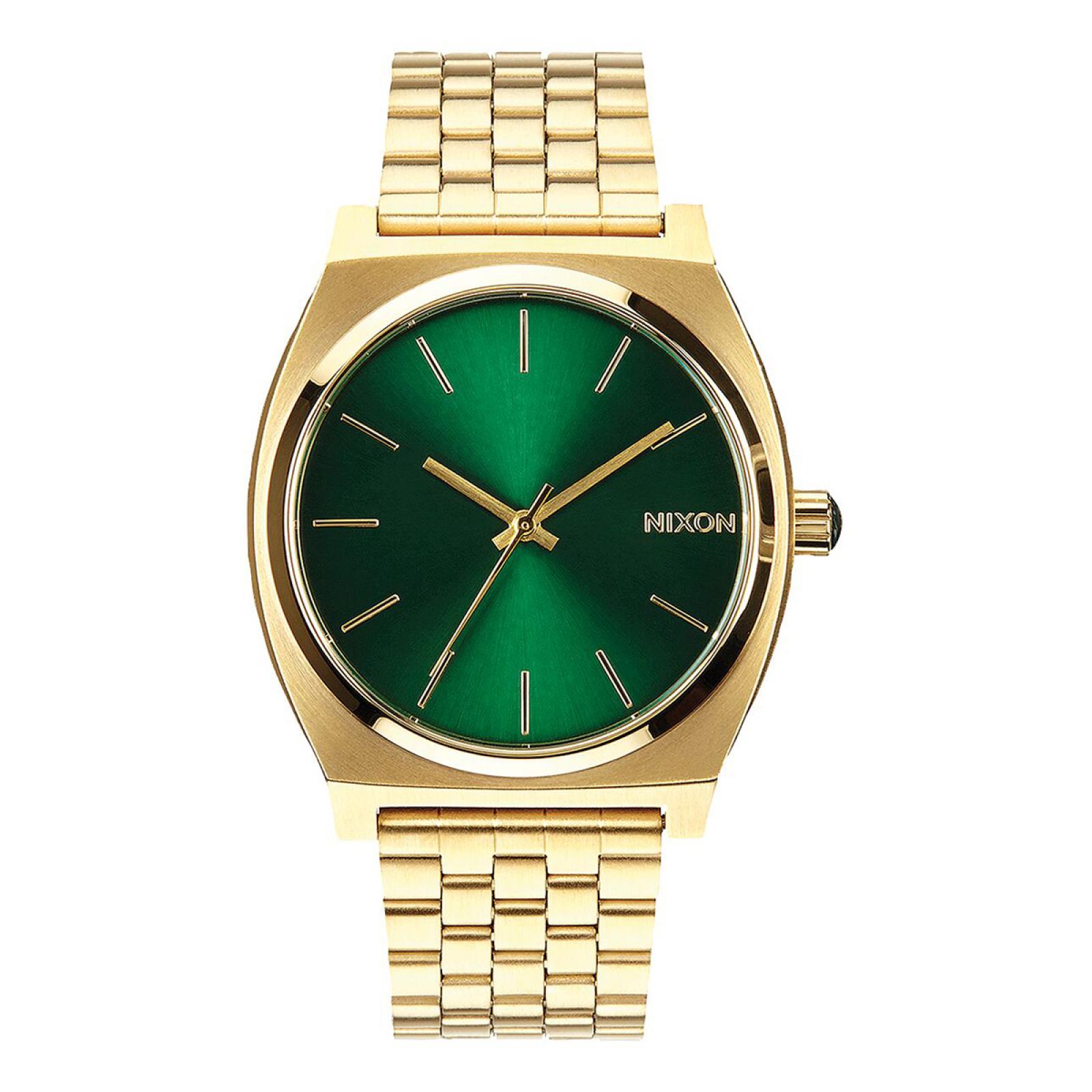 NIXO Orologio Time Teller 37 mm Gold and Green Sunray - 1