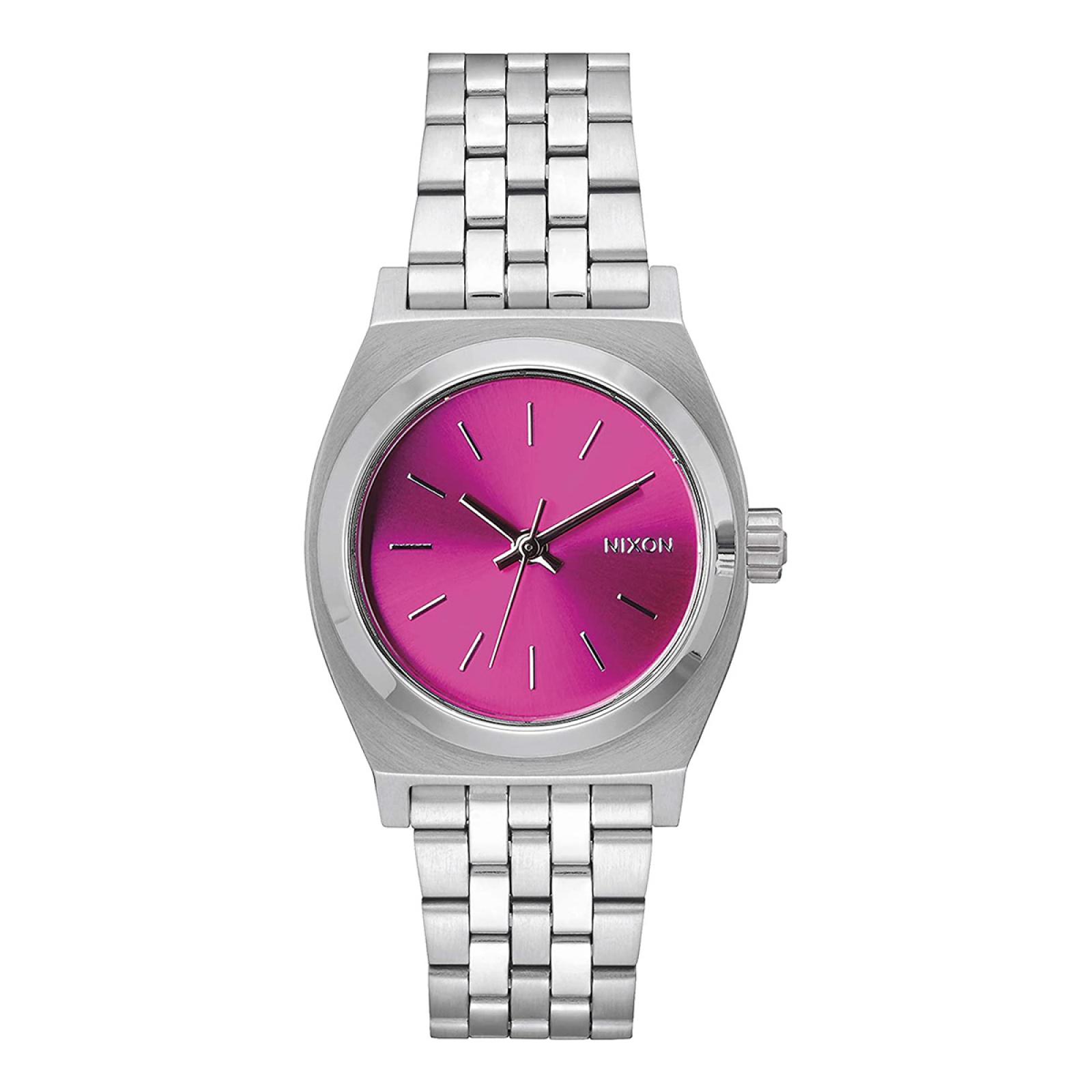 NIXO Orologio Medium Time Teller 31 mm Silver and Pink Sunray - 1