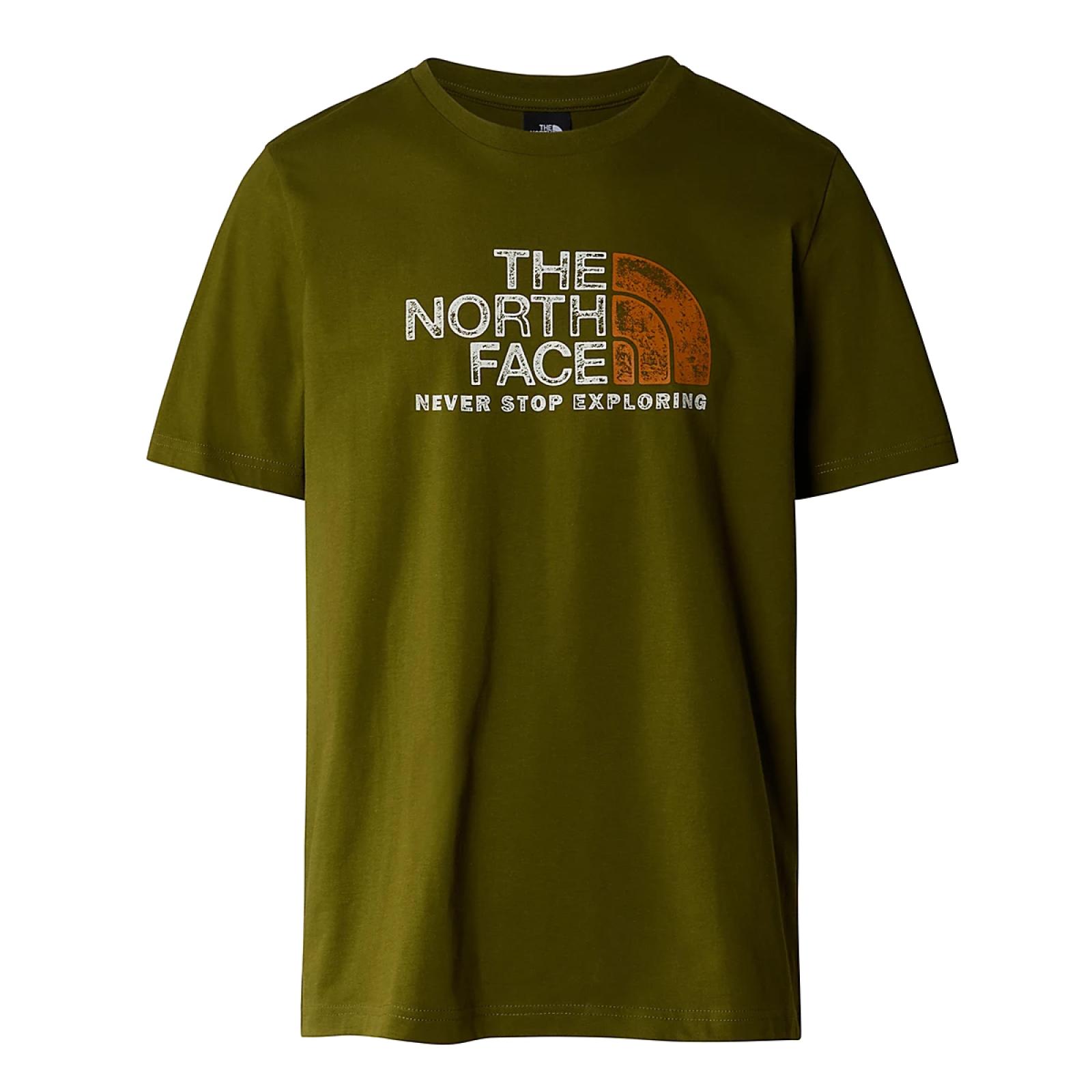 The North Face T-Shirt Rust 2 Forest Olive - 1
