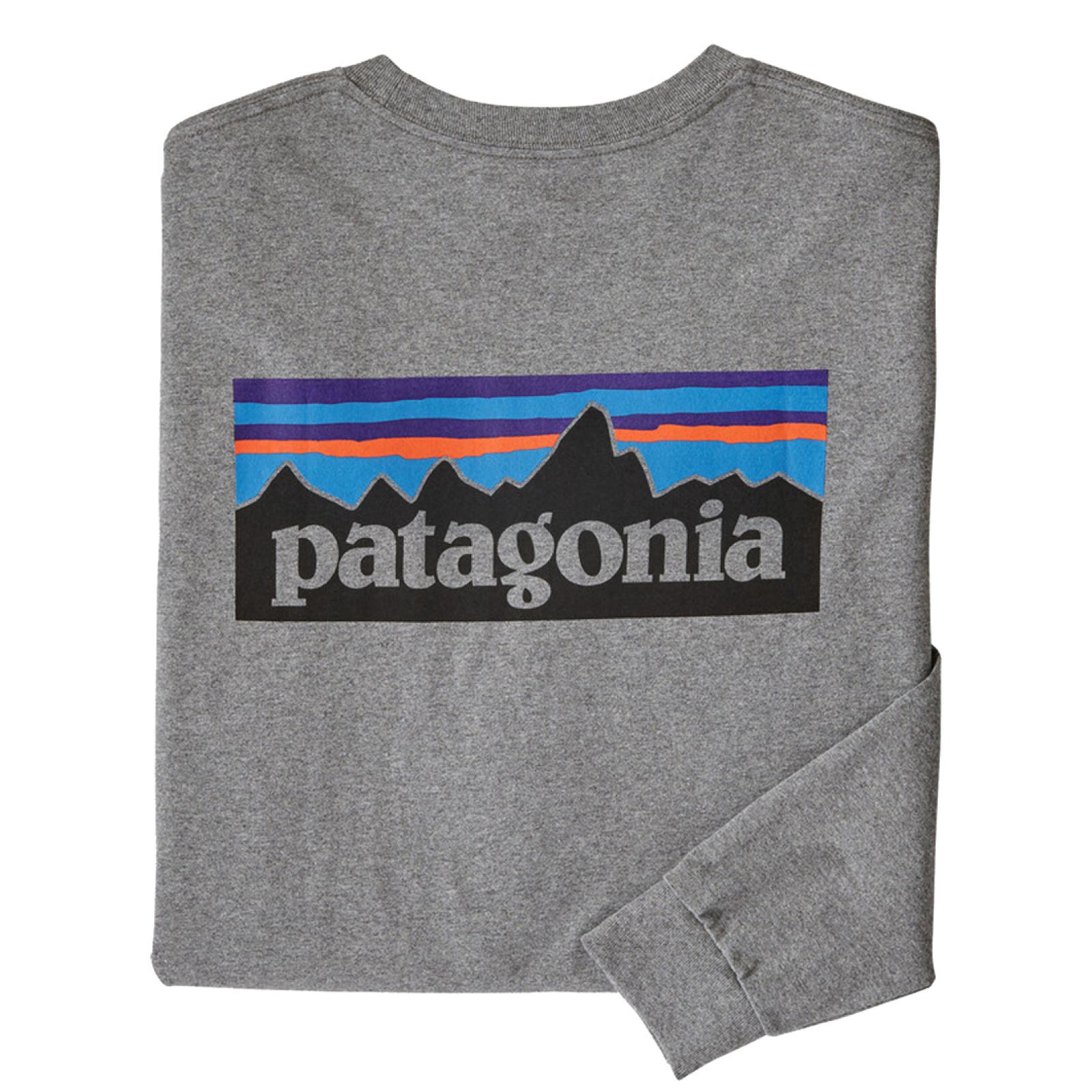 Patagonia T-Shirt a maniche lunghe P-6 Logo Responsibili-Tee® Gravel Heather - 1