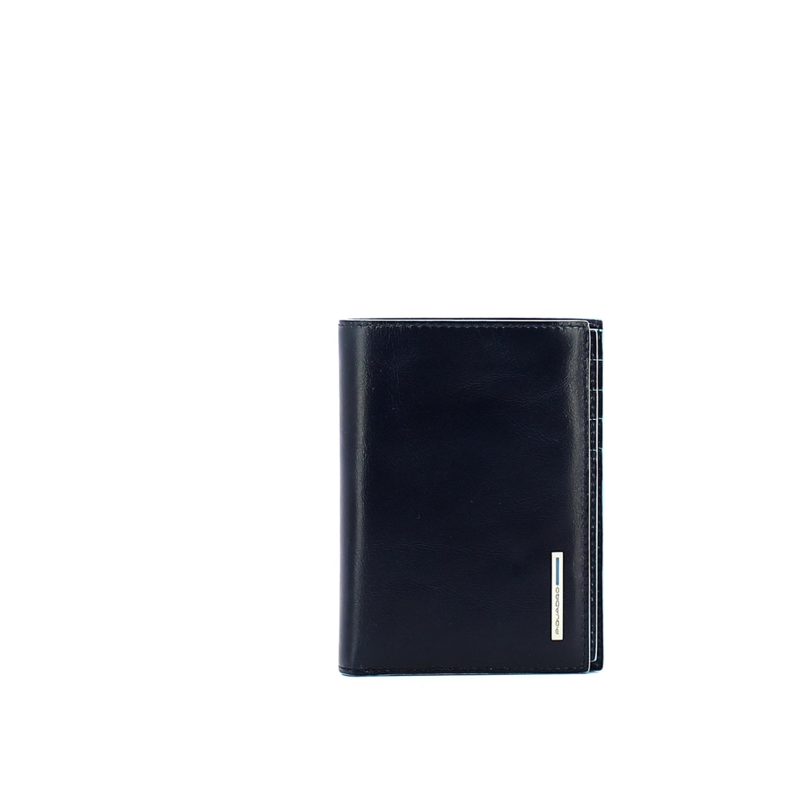 Wallet with ID Window Blue Square