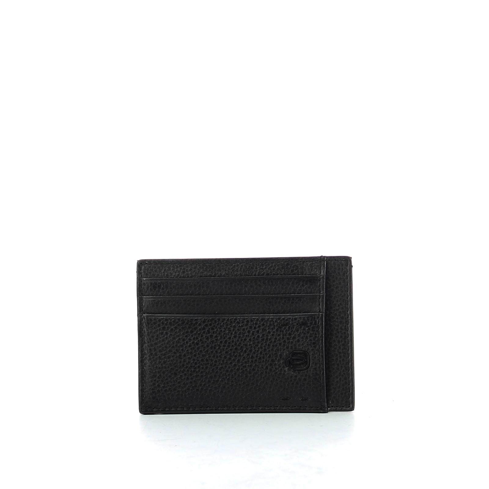 Zipped credit card holder P15 Plus-NERO-UN