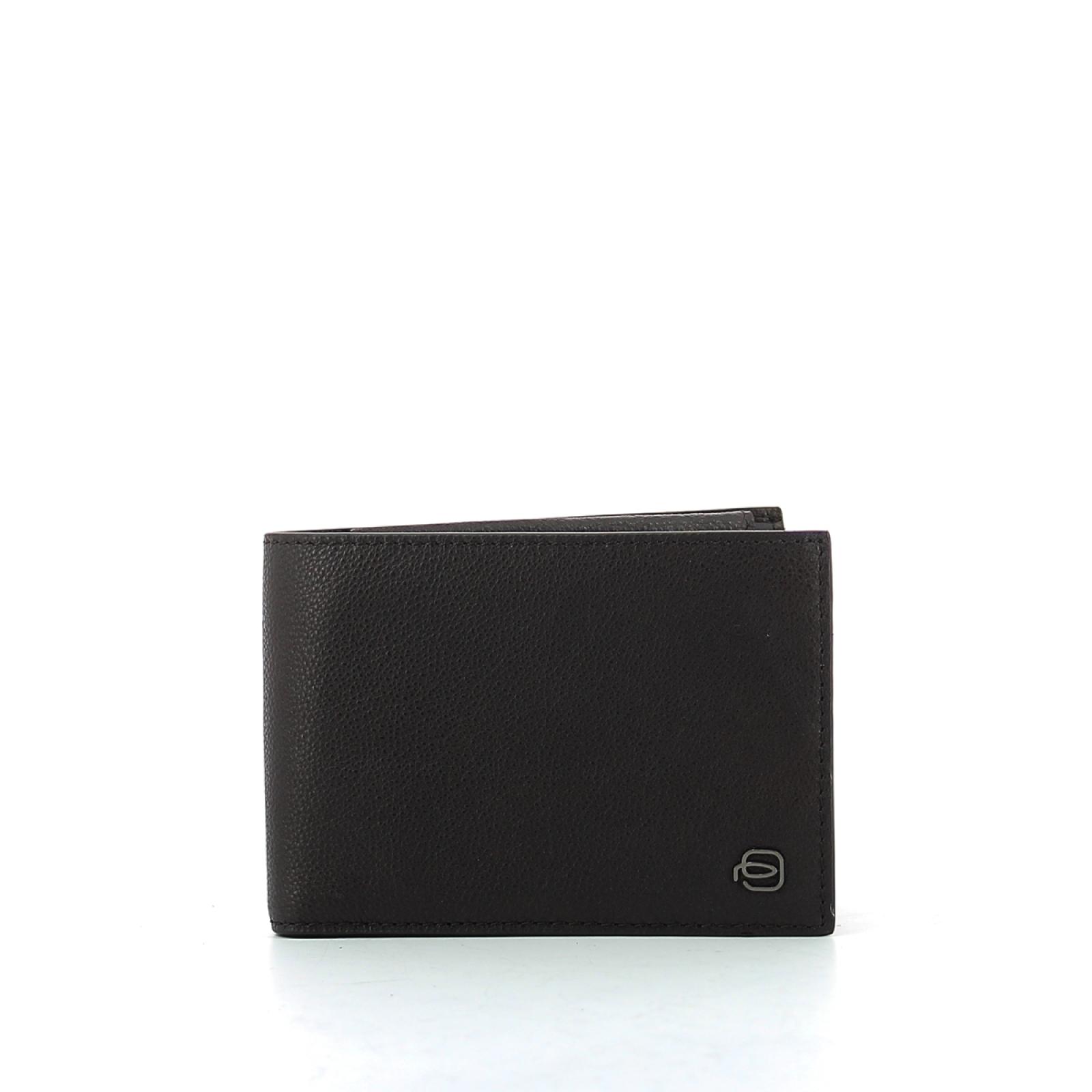 Wallet with coin pouch Black Square-TESTA/MORO-UN