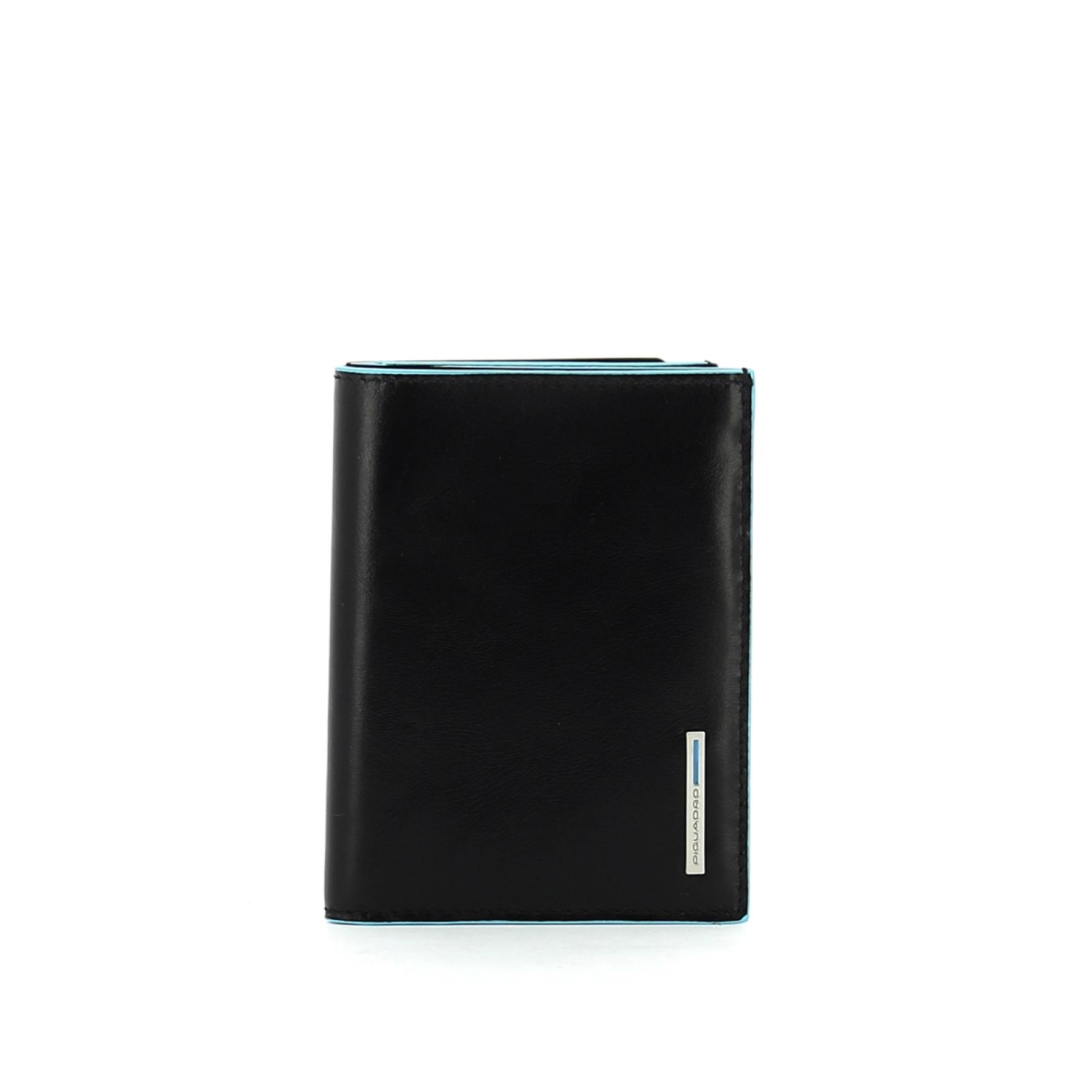 Vertical men wallet Blue Square-NERO-UN