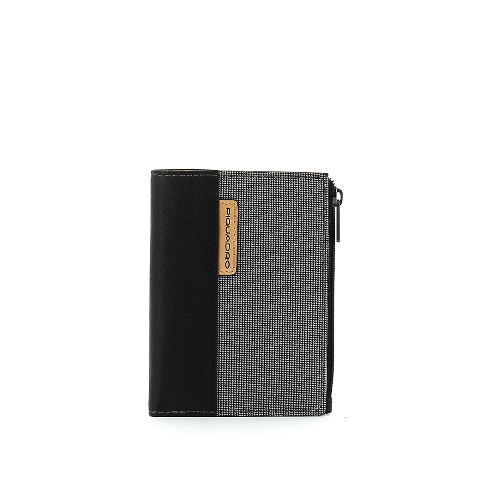 Foldable wallet with ID-GRIGIO-UN
