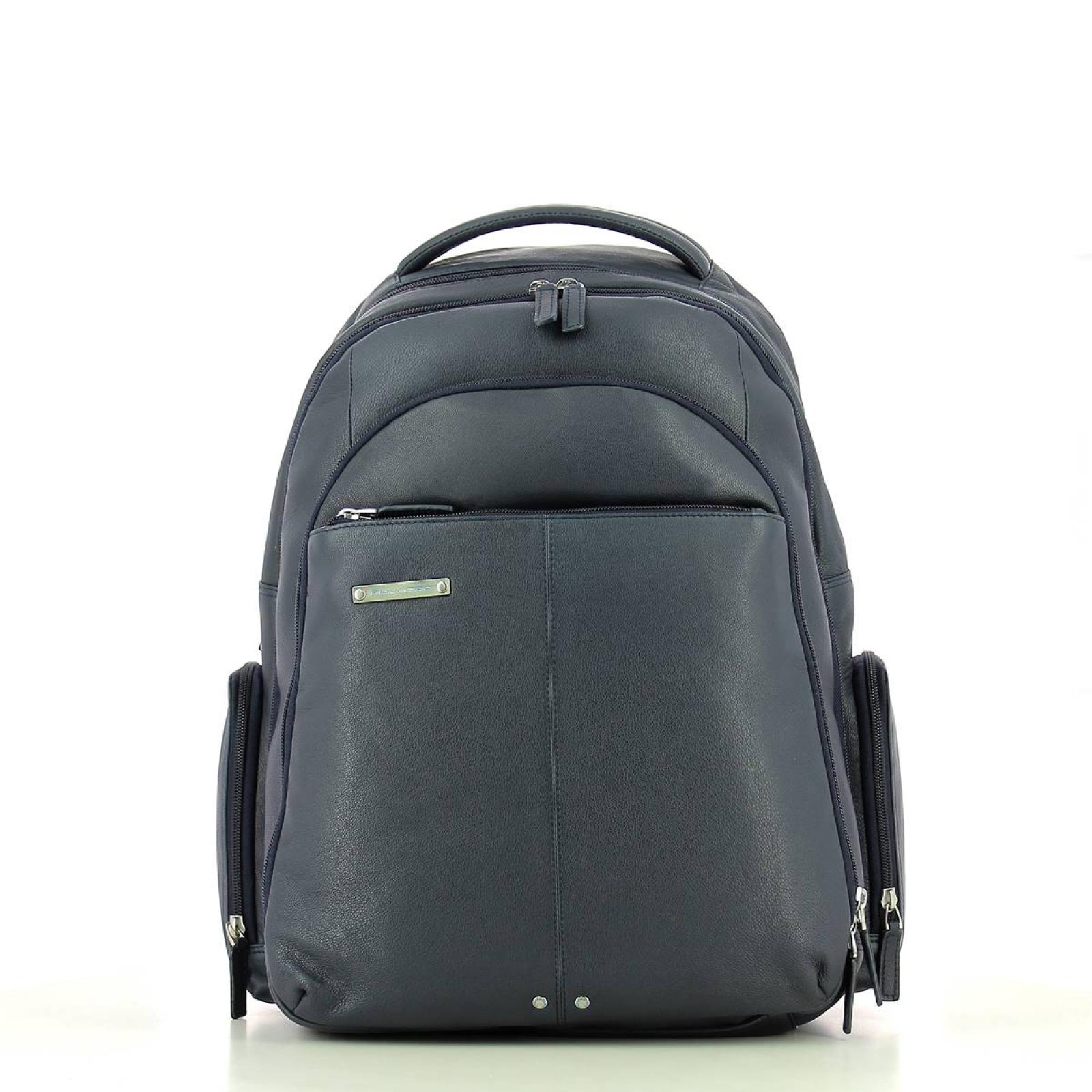 Leather Laptop Backpack 15.0-BLU-UN