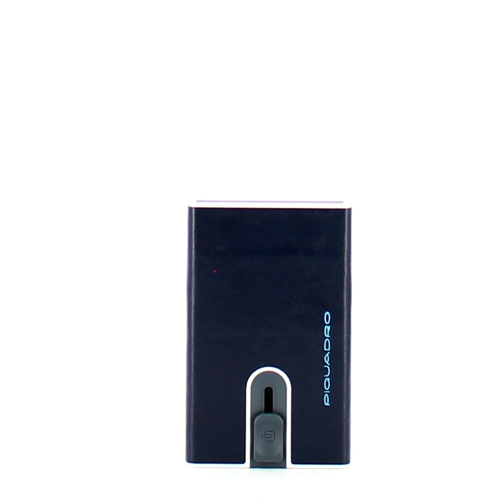 Piquadro Porta carte di credito con Sliding System e clip fermasoldi Blue Square RFID - 1