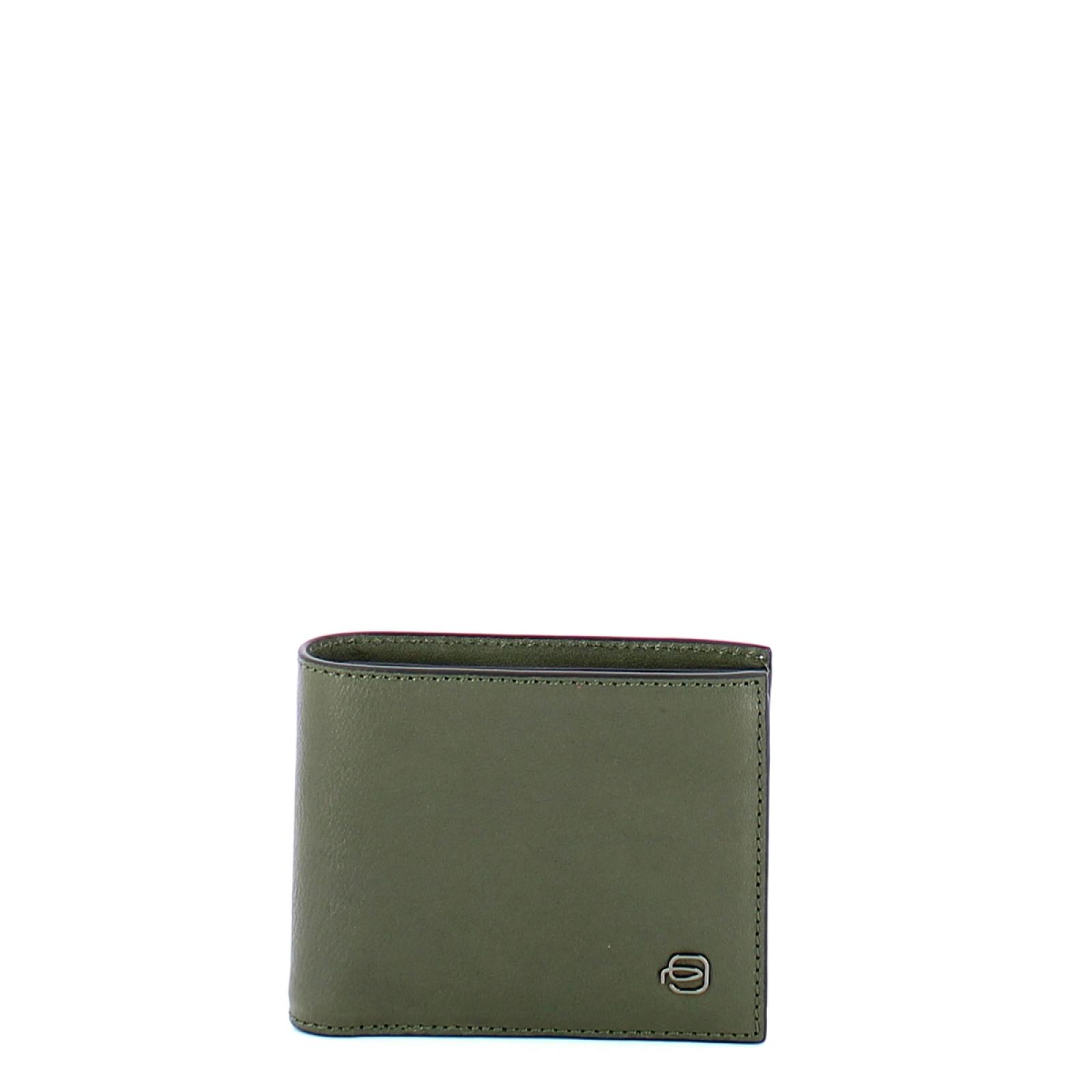 Piquadro Portafoglio con Zip Portamonete RFID Black Square - 1