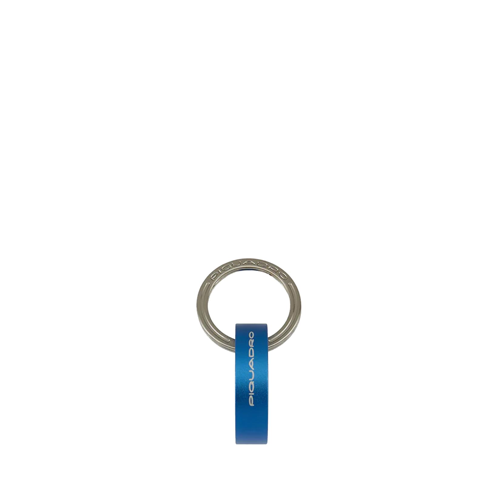 Piquadro Portachiavi Rotondo in metallo Blue Square - 1