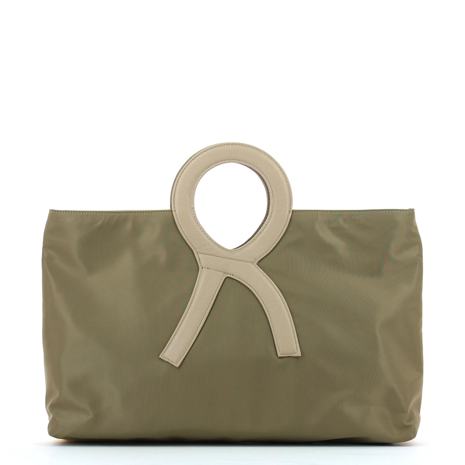 Handbag Erre Large-BROWN/YELLOW-UN