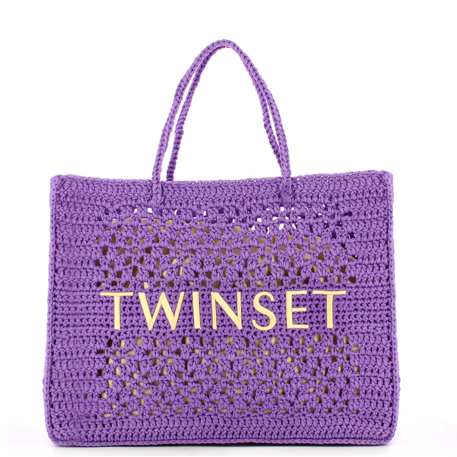 Twin Set Shopper Bohémien Crochet Giacinto - 1