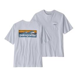 Patagonia T-Shirt Boardshirt Logo Pocket Responsibili-Tee® White - 1