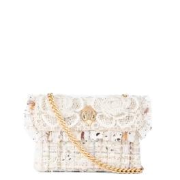Mini Borsa a tracolla Tweed Bone Comb
