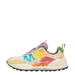 Sneakers Donna Washi Suede/Nylon Cream Off White Fuchsia
