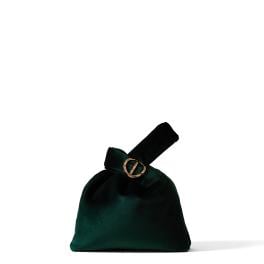 Borbonese Borsa a mano Twinnie Small in velluto Alloro - 1