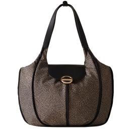 Borbonese Shopping Cottage Medium OP Naturale Nero - 1
