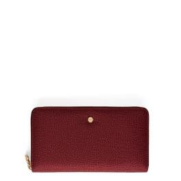 Borbonese Portafoglio RFID in Nylon Riciclato Zip Around Merlot - 1