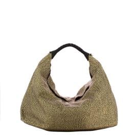Borbonese Hobo Bag Plie OP Naturale Nero - 1