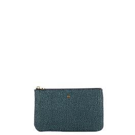 Borbonese Bustina Portadocumenti in Nylon Riciclato Blu Lapis - 1