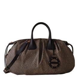 Borbonese Borsa a mano Vis a Vis OP Naturale Nero - 1