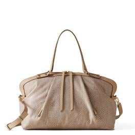 Borbonese Borsa a spalla Frame Medium Sabbia - 1