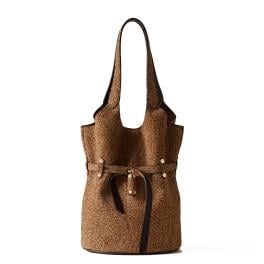 Borbonese Secchiello Small in camoscio OP Naturale - 1
