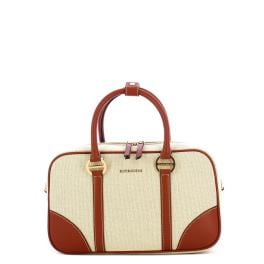 Borbonese Bauletto in tessuto Medium Beige Cuoio - 1