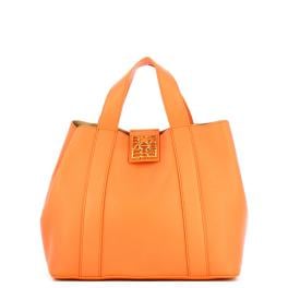 Borbonese Borsa a mano Nueve in pelle Tangerine - 1