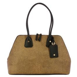 Borbonese Borsa bauletto Large OP Naturale Nero - 1