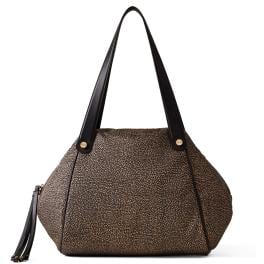 Borbonese Shopping Marie Large OP Naturale Nero - 1
