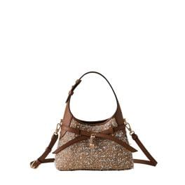 Borbonese Halo Mini Bag Carne Lurex Corteccia - 1