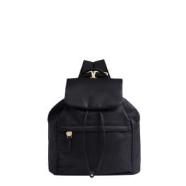 Borbonese Zaino Medium con patta Dark Black - 1