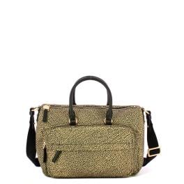 Borbonese Bauletto Medium con tracolla OP Naturale Nero - 1