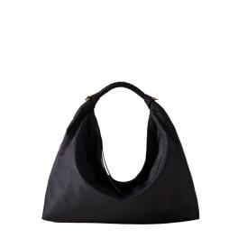 Borbonese Hobo Medium Plie Dark Black - 1