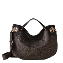Borbonese London Hobo Medium Catrame - 1