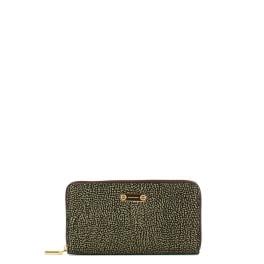 Borbonese Portafoglio Large Zip Around Catrame - 1